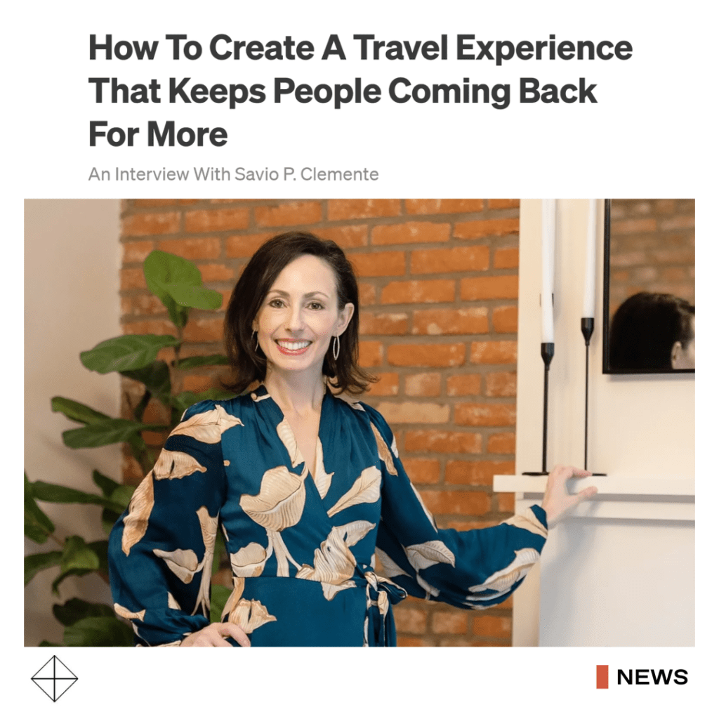 Tina Delia Featured in Authority Magazine for Creating Travel Experiences