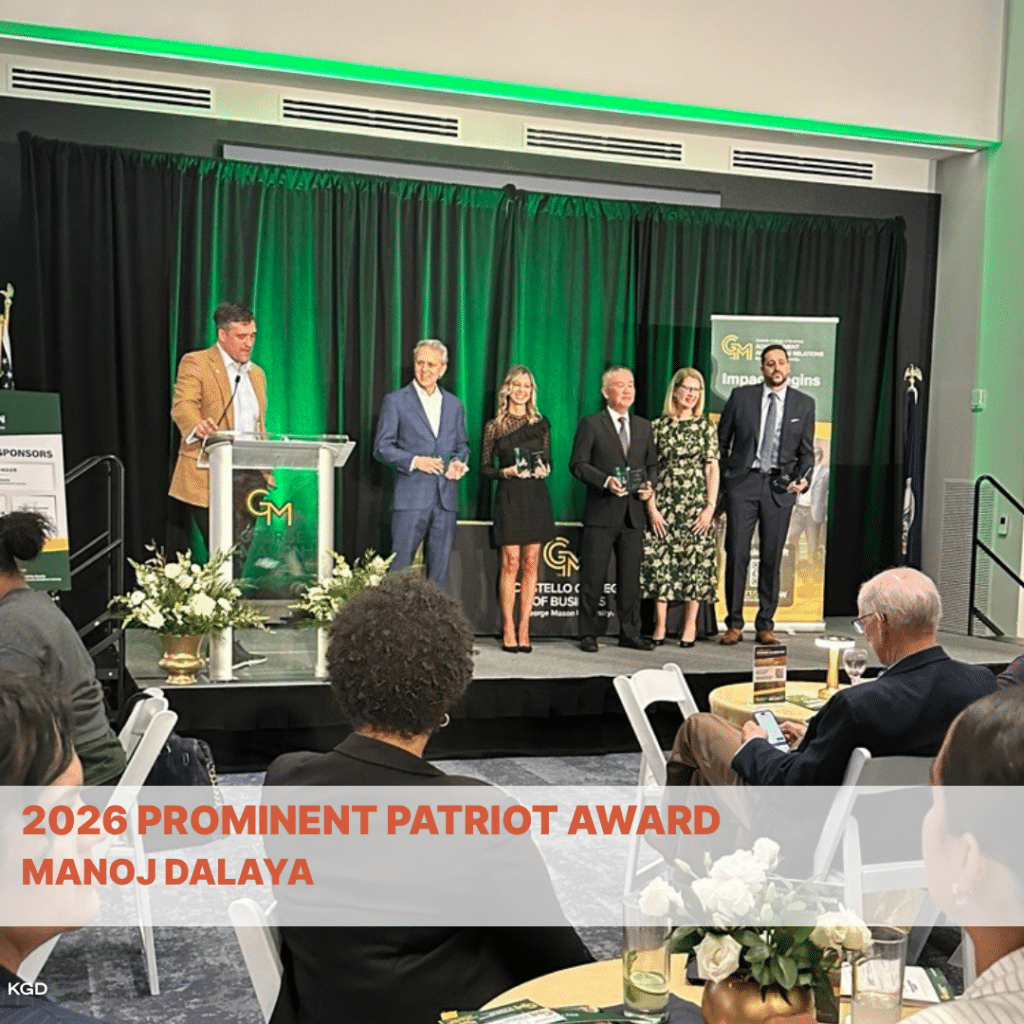 Manoj Dalaya Named GMU Prominent Patriot Award Winner
