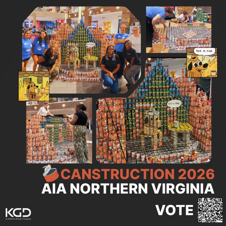 KGD’s “This Is Fine” CANstruction Sculpture – Vote for Us